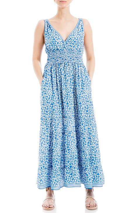 Print Sleeveless Maxi Sundress