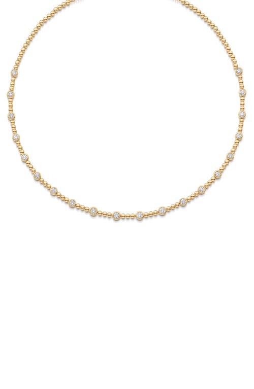 Sara Weinstock Isadora Bezel & Bead Chain Necklace in 18K Yg at Nordstrom