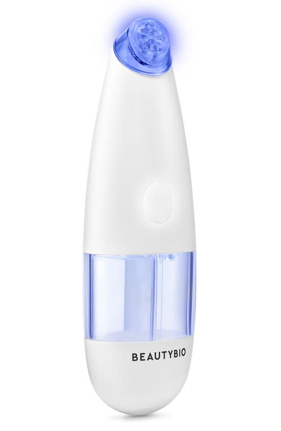 Beautybio Glofacial Hydro-infusion Deep Pore Cleansing + Blue Led Clarifying Tool, 0.7 oz In White