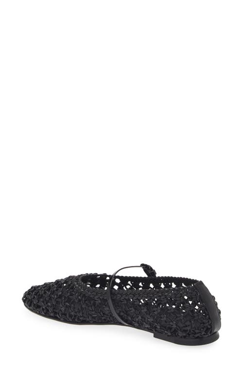 Shop Dear Frances Balla Weave Mary Jane Flat In Black Weave