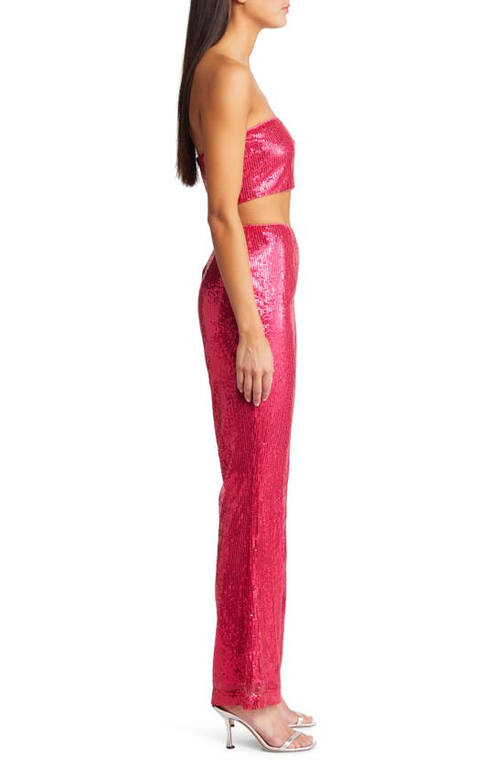 Amy Lynn Sequin Bandeau Top In Pink