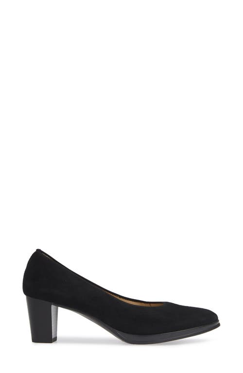 Shop Ara Ophelia Pump In Black/black Suede