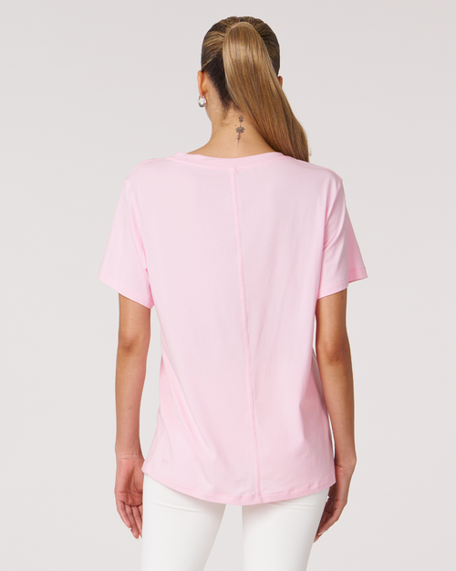 Shop Rebody Active Rebody Essentials Oversized Short Sleeve Top In Pink