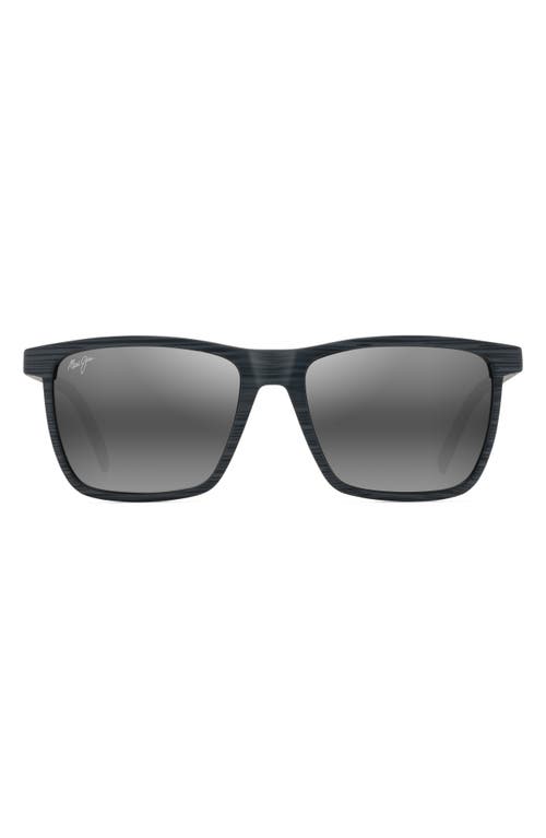 Maui Jim One Way Gradient PolarizedPlus2 Square Sunglasses in Grey Stripe at Nordstrom