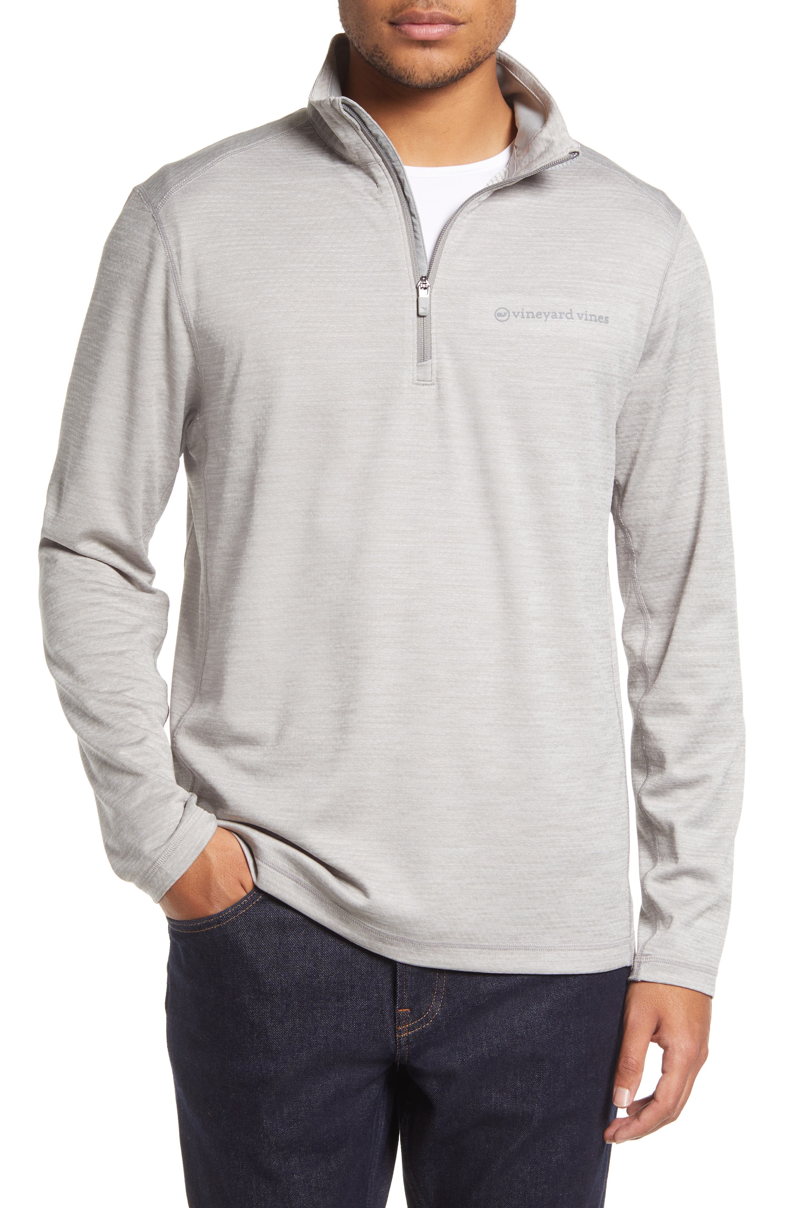 Grey Quarter-Zip Sweatshirts for Men 