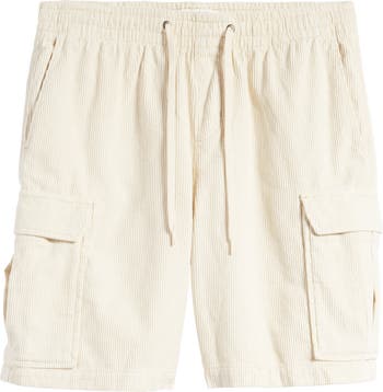 PacSun slater cord cargo shorts in cream
