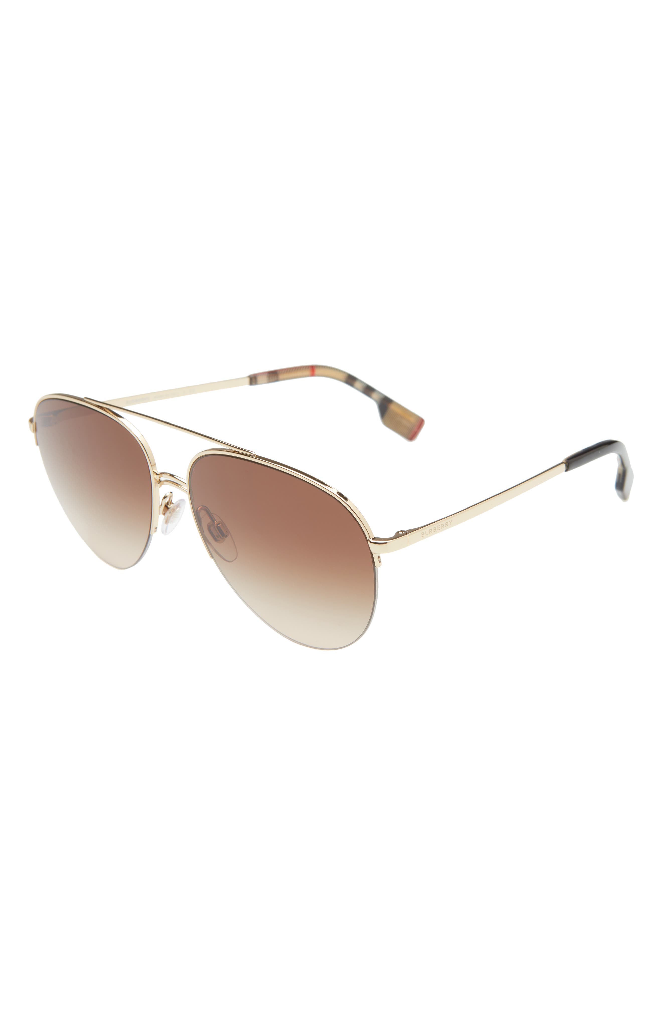 burberry 59mm aviator sunglasses