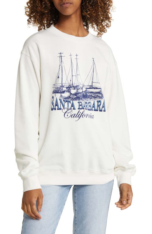Santa Barbara Graphic Sweatshirt in Washed Marshmallow