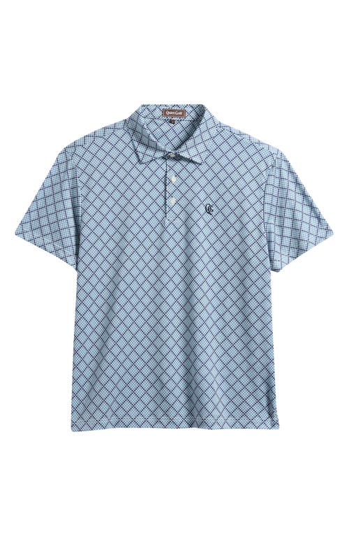 Shop Quiet Golf Houndstooth Polo In Navy