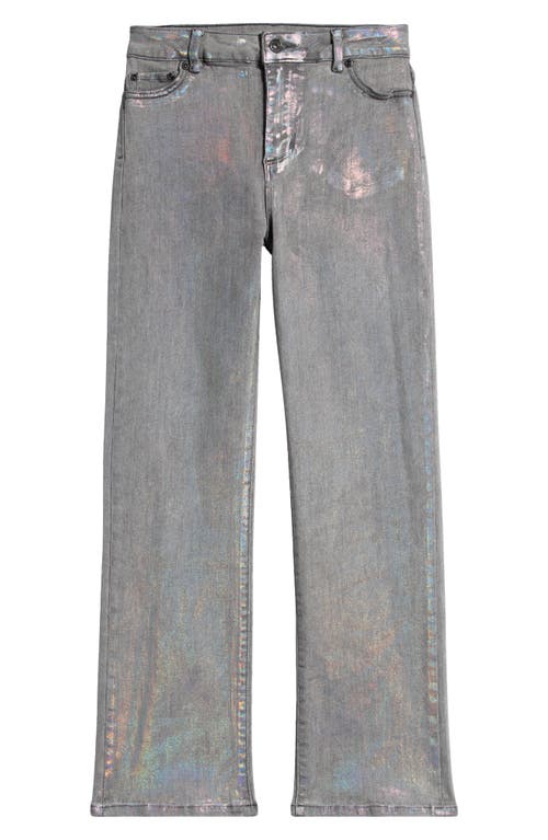 Tractr Kids' Foil Straight Leg Jeans in Opal Grey 