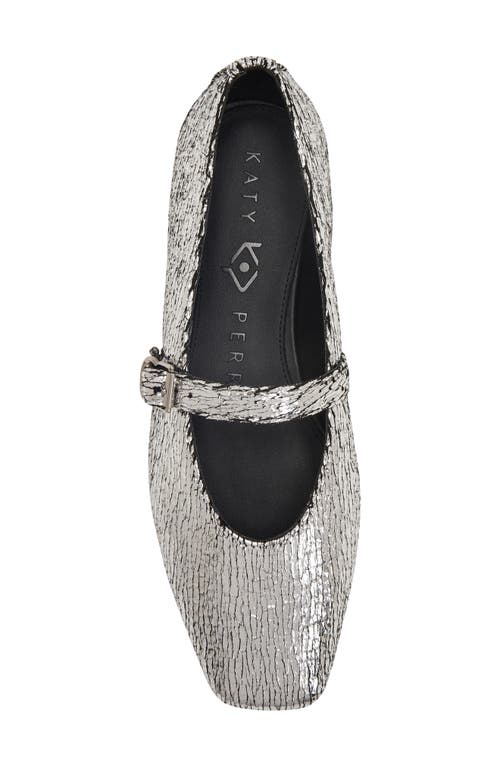 Shop Katy Perry The Evie Mary Jane Flat In Silver