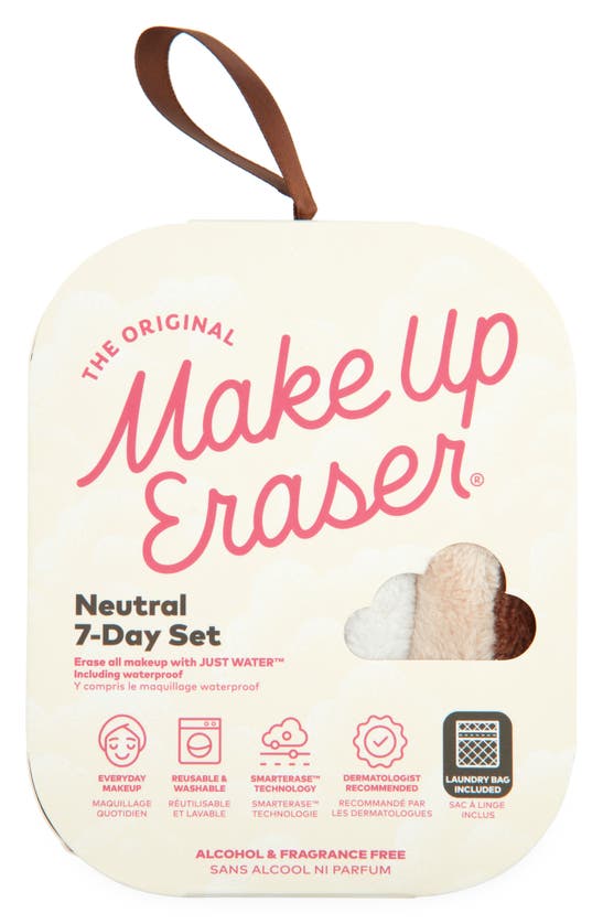 Shop The Original Makeup Eraser Neutral 7-day Makeup Eraser Set With Laundry Bag In Neutrals