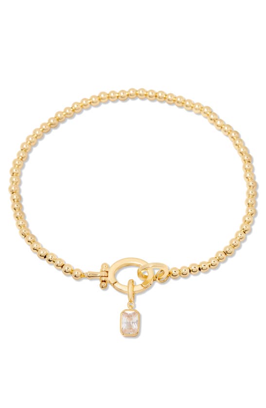Shop Brook & York Mackenzie Birthstone Bracelet In Gold - April