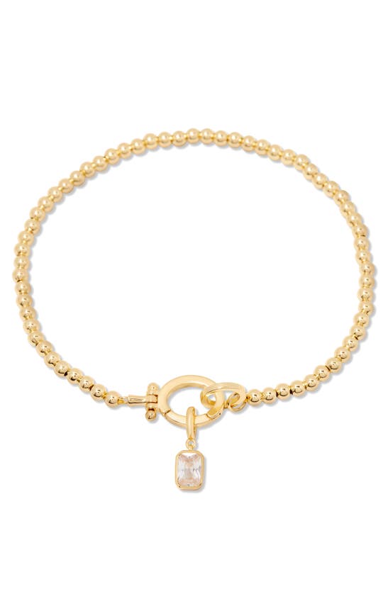 Shop Brook & York Brook And York Mackenzie Birthstone Bracelet In Gold - April