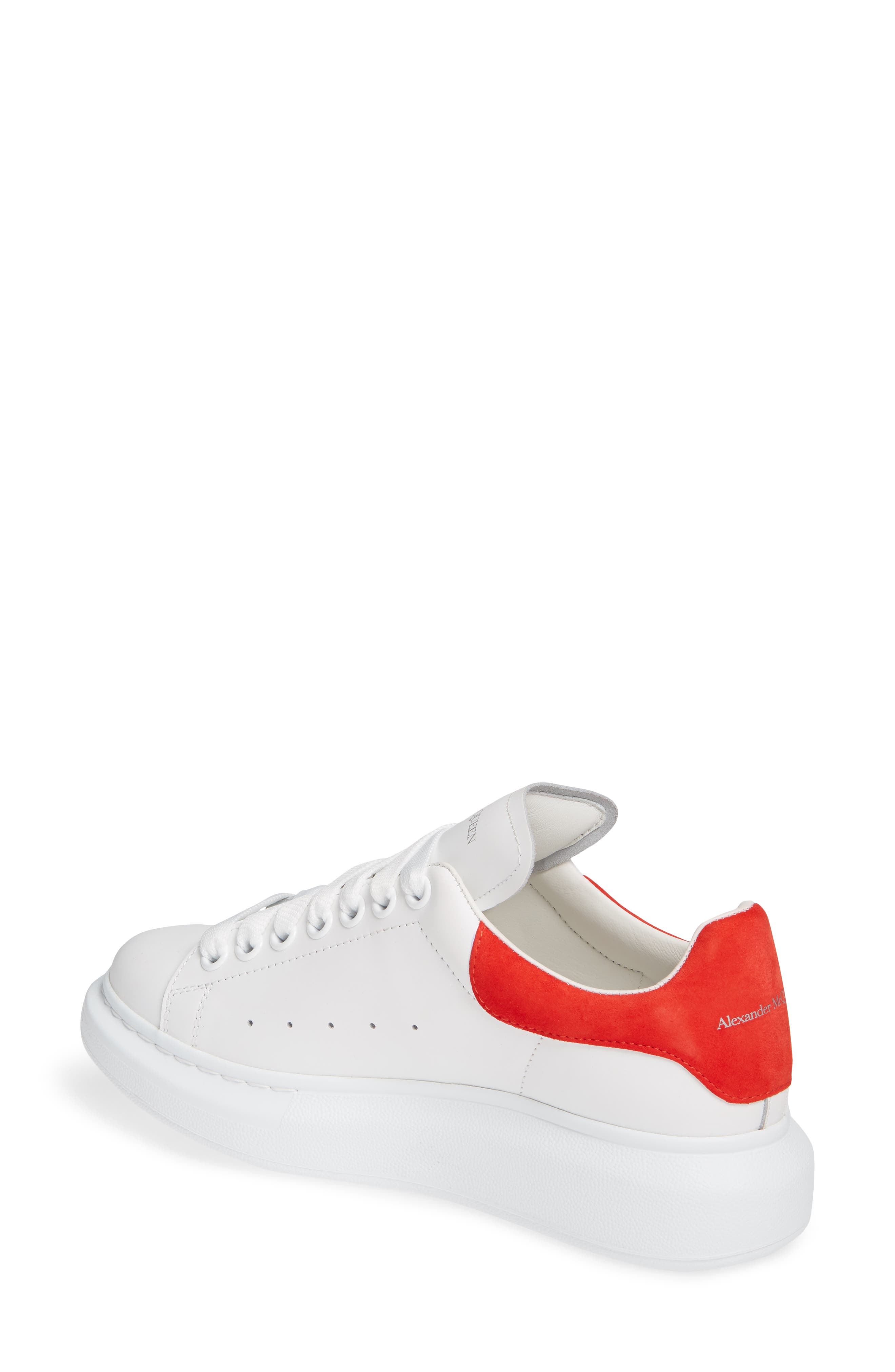red and white alexander mcqueen sneakers