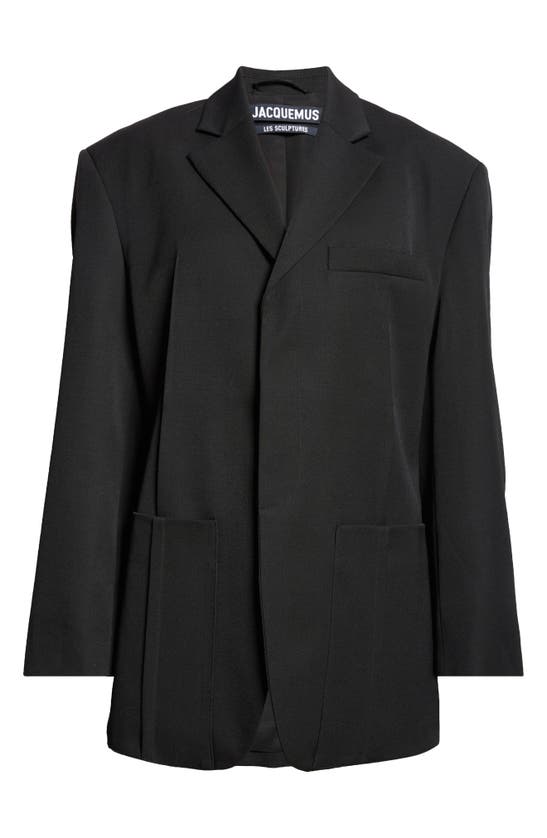 Jacquemus Caraco Cotton-blend Jacket In Black 990