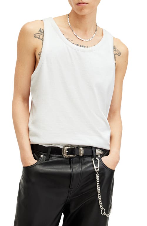 Shop Allsaints Edwards Cotton Rib Tank In Optic White