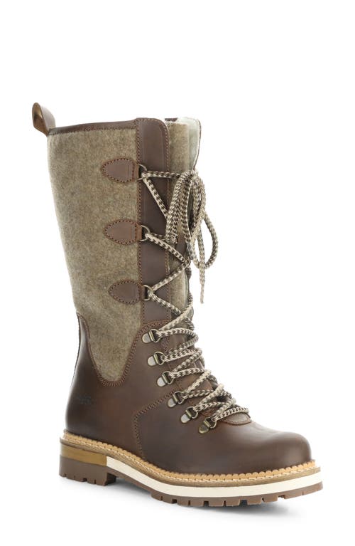 Shop Bos. & Co. Algid Waterproof Boot In Camel Saddle/tweed