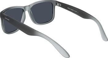 55mm Polarized Matte Square Sunglasses