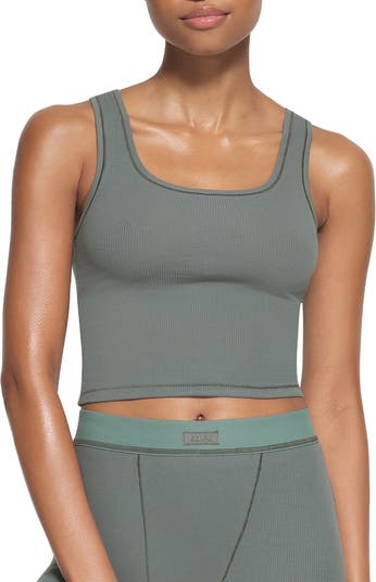 Sporty Notion Ribbed Tank Top Grey