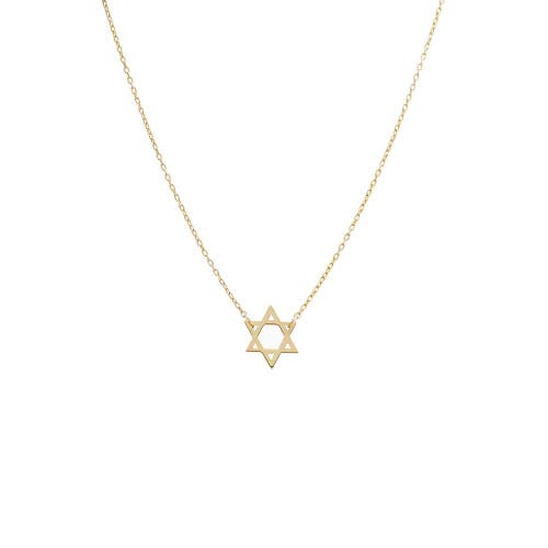 Shop Adina Eden By  Solid Star Of David Necklace 14k In 14k Gold