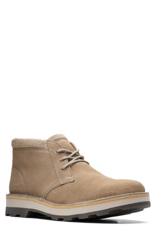 Clarks(r) Corston DB Waterproof Chukka Boot in Sand W Lined