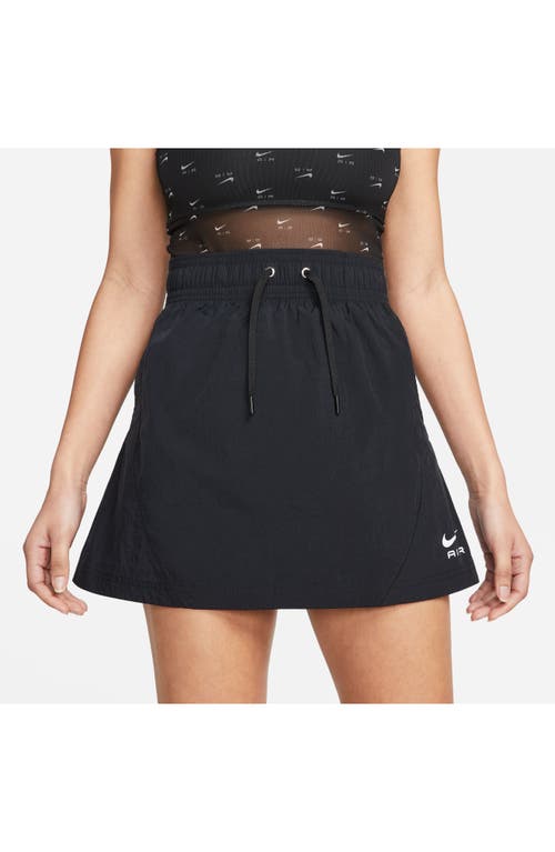 Shop Nike High Waist Miniskirt In Black/black/white