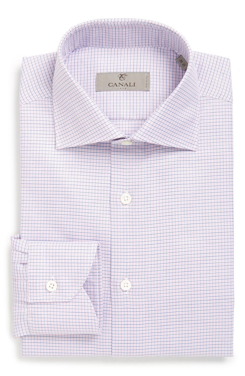 Canali Regular Fit Check Dress Shirt | Nordstrom