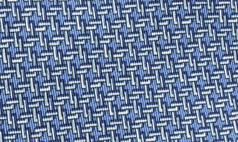 Shop Jack Victor Privee Geometric Print Silk Tie In Blue