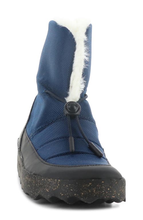 Shop Asportuguesas By Fly London Faux Fur Lined Duck Boot In Navy Gravity/faux Fur