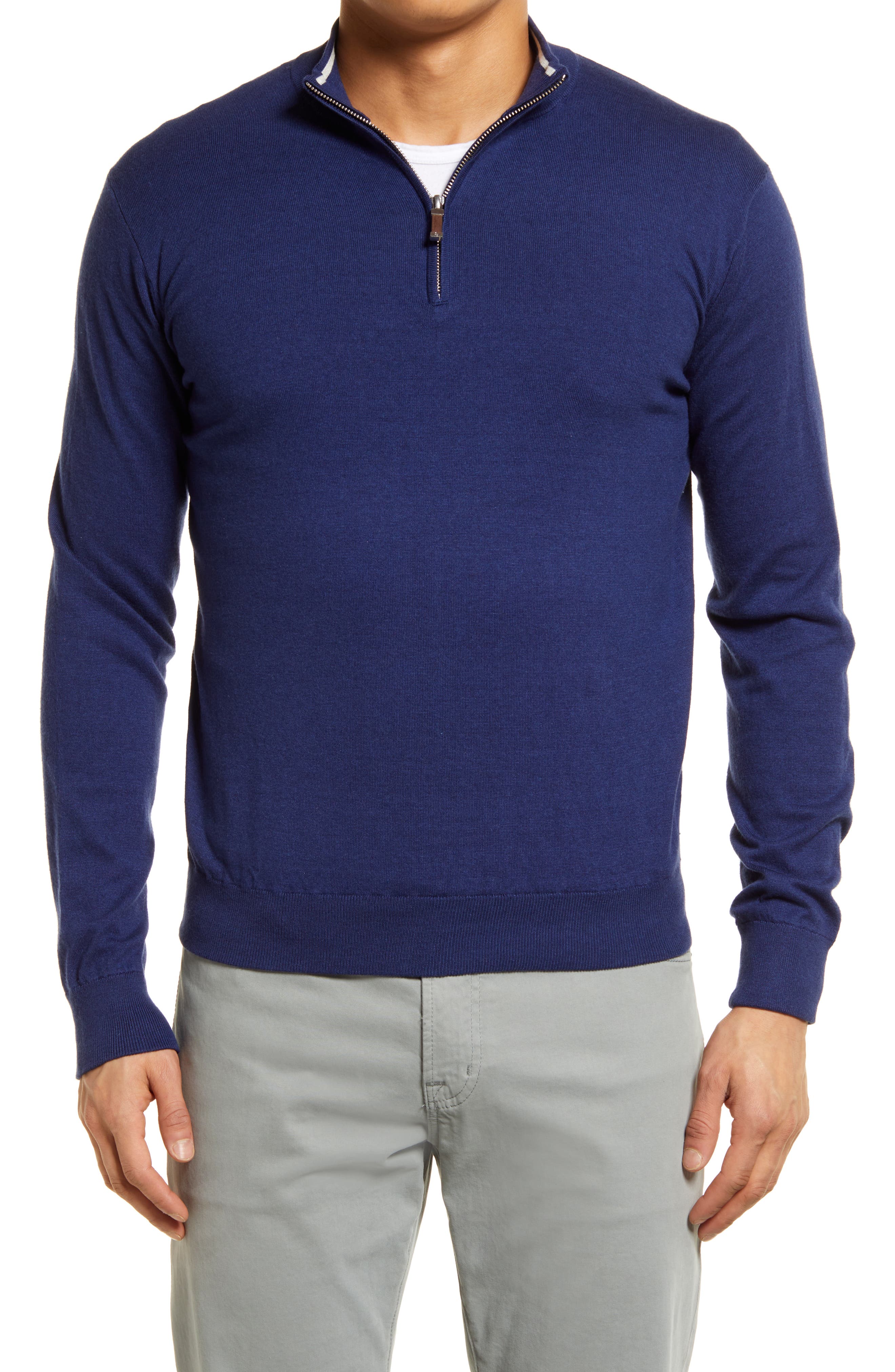 Essentials Herren Long-Sleeve Quarter-Zip Fleece Sweatshirt Sweatshirt