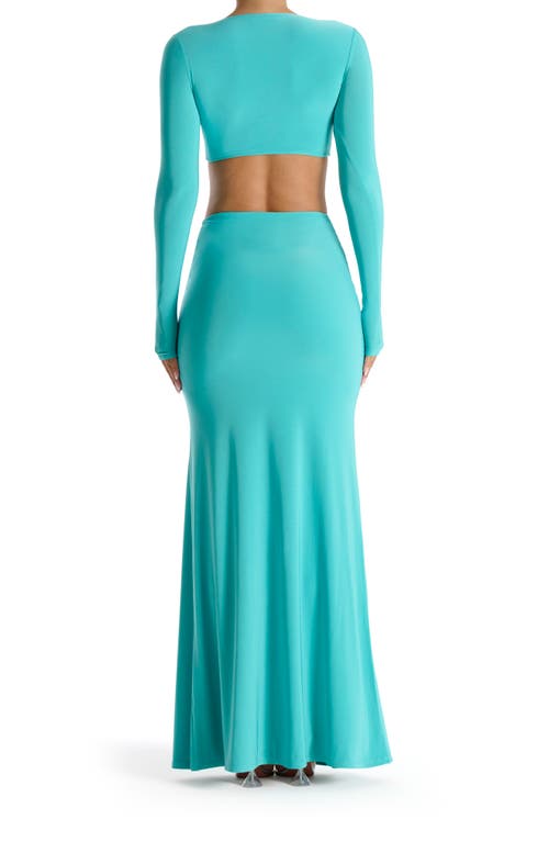 Shop N By Naked Wardrobe Asymmetric Waist Maxi Skirt In Turquoise