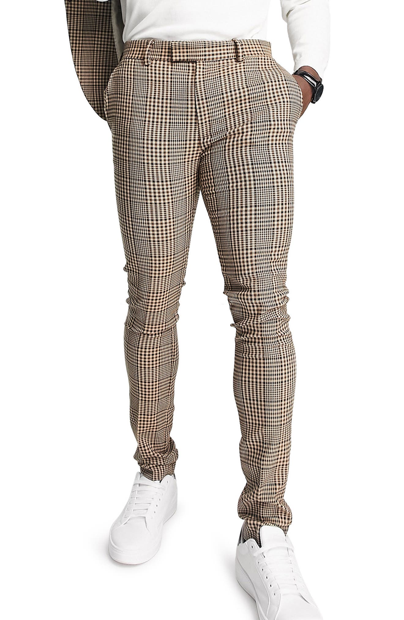 plaid suit pants men