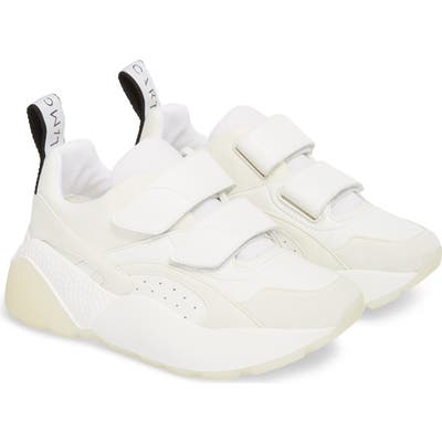 Stella Mccartney Eclypse Hook-And-Loop Sneaker, White