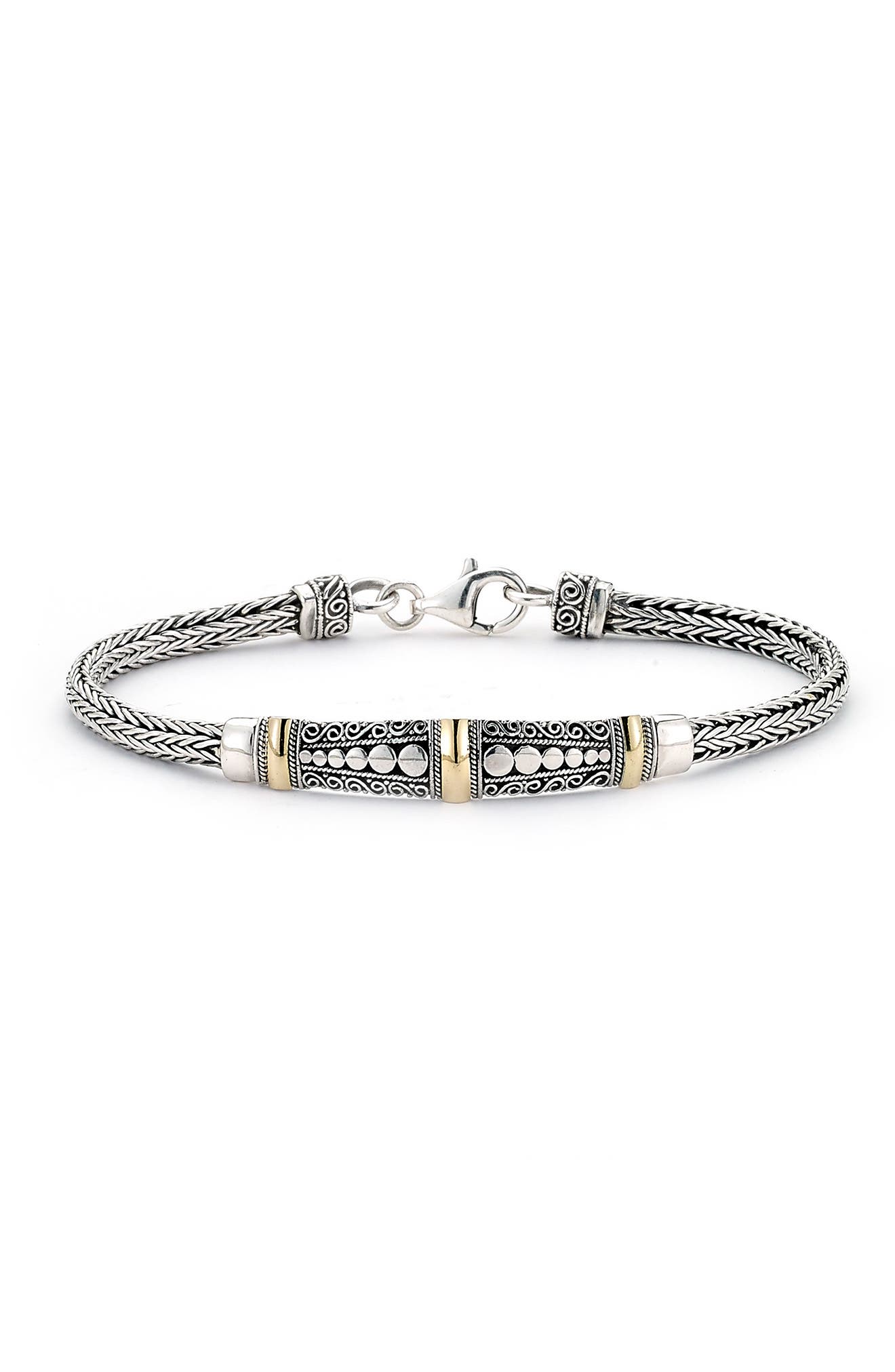 Samuel B. Sterling Silver & 18k Gold Tulang Naga Bar Bracelet In Silver ...