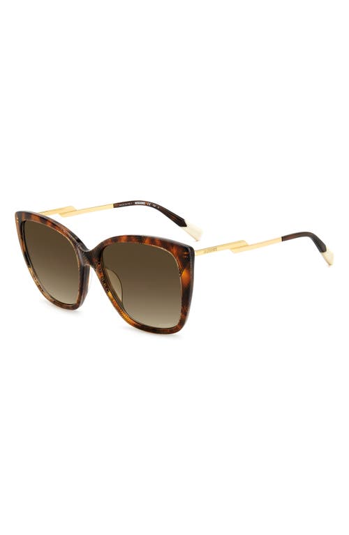 Shop Missoni 57mm Square Sunglasses In Havana Pattern Pink
