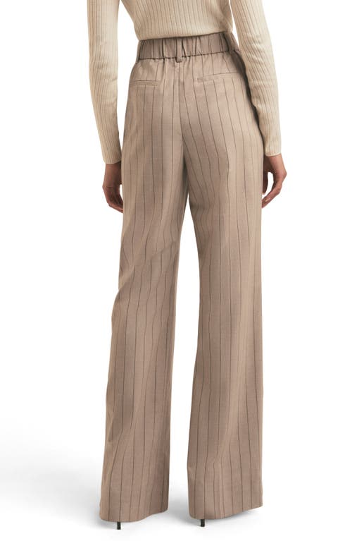 Shop Favorite Daughter The Dream Favorite Pinstripe Wide Leg Pants<br /> In Natural Pinstripe