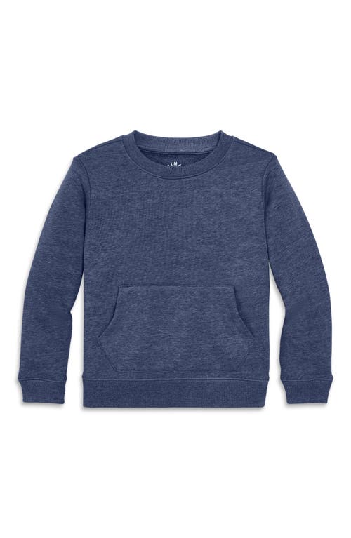 Shop Primary Cozy Fleece Crewneck Sweatshirt In Heather Navy