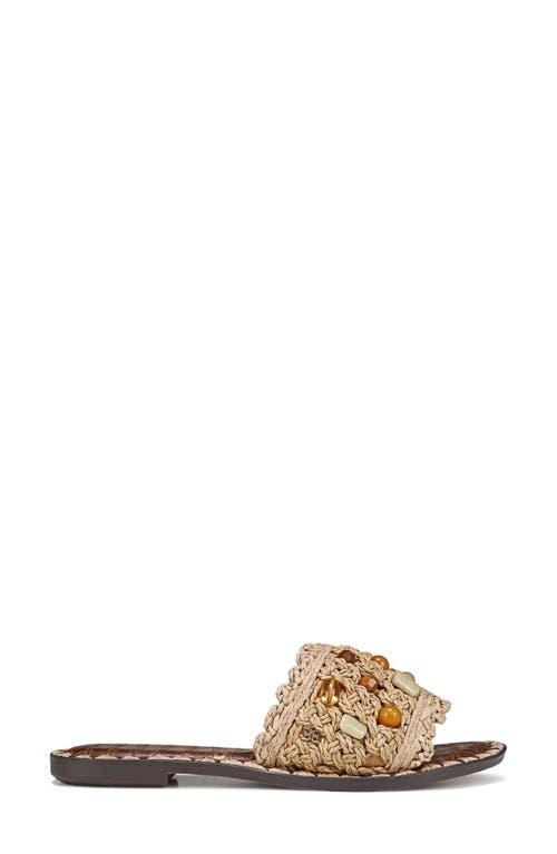 Sam Edelman Graciela Beaded Slide Sandal In Dark Natural