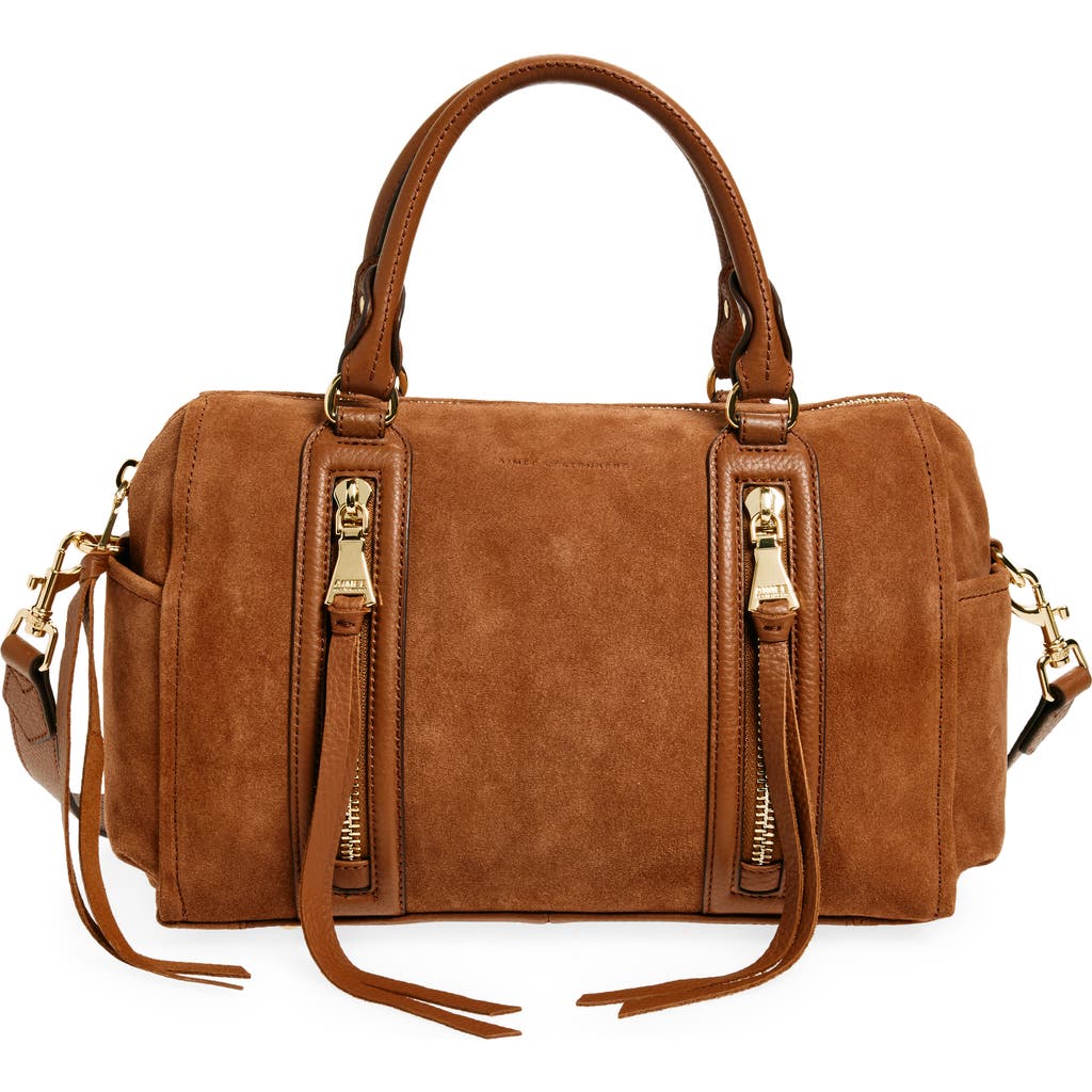 Aimee Kestenberg Constellation Satchel Bag In Chestnut Suede