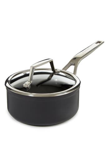 Berghoff Essentials Hard Anodized 1.3-quart Nonstick Covered Saucepan In Black