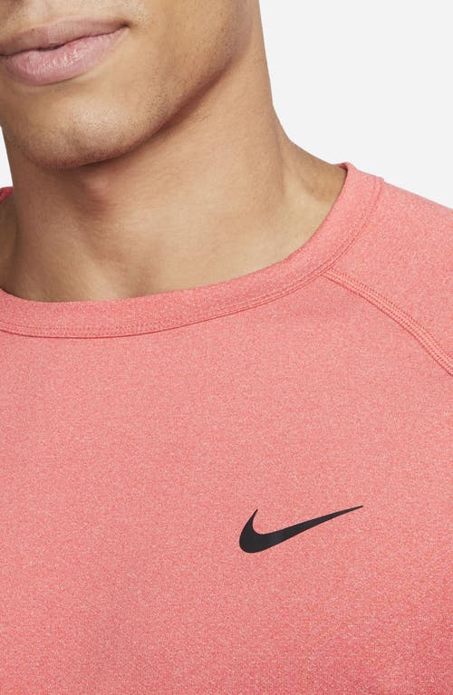 Nike Men's Ready Dri-fit Short-sleeve Fitness Top In Red/heather/black
