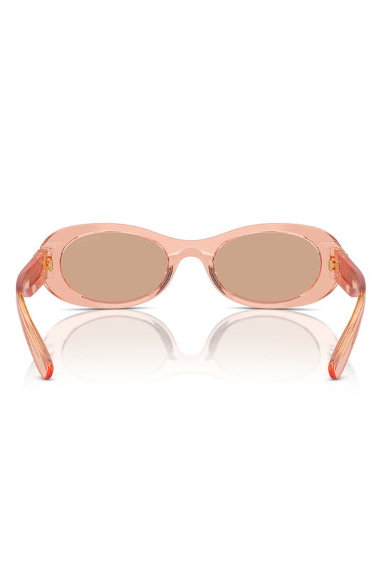 Shop Miu Miu 50mm Oval Sunglasses In Coral