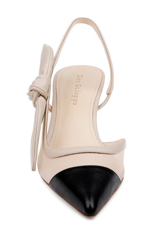 Shop Dee Ocleppo Caracas Slingback Half D'orsay Pointed Toe Pump In Oat Leather