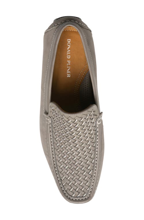 Shop Donald Pliner Damiano Woven Moc Toe Loafer In Light Gray/lgy