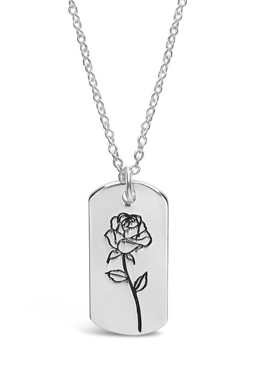 Shop Sterling Forever Birth Flower Pendant Necklace In Silver/june