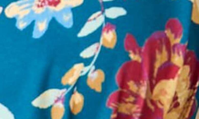 Shop Free People Wanderlust Floral Print Bodysuit In Jade Combo