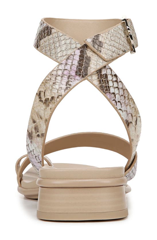 Shop Naturalizer Birch Ankle Strap Sandal In Tan/ Lilac Snake Print Leather