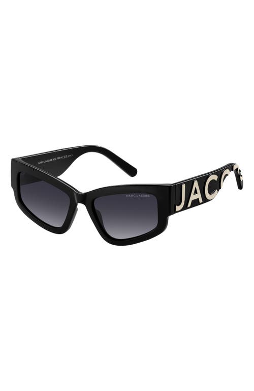Marc Jacobs 55mm Gradient Cat Eye Sunglasses In Black