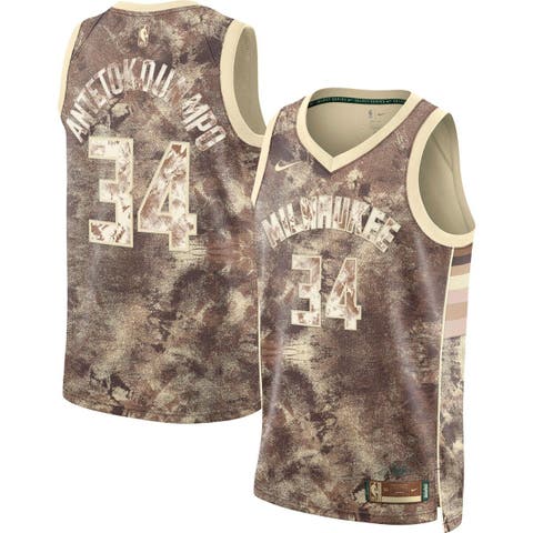 Unisex Nike Giannis Antetokounmpo Brown Milwaukee Bucks Select Series Swingman Jersey